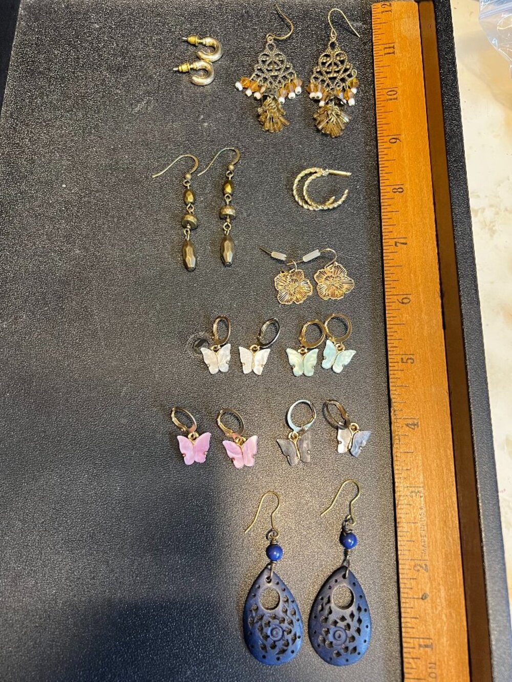 Lot of 10 Pairs Goldtone Earrings